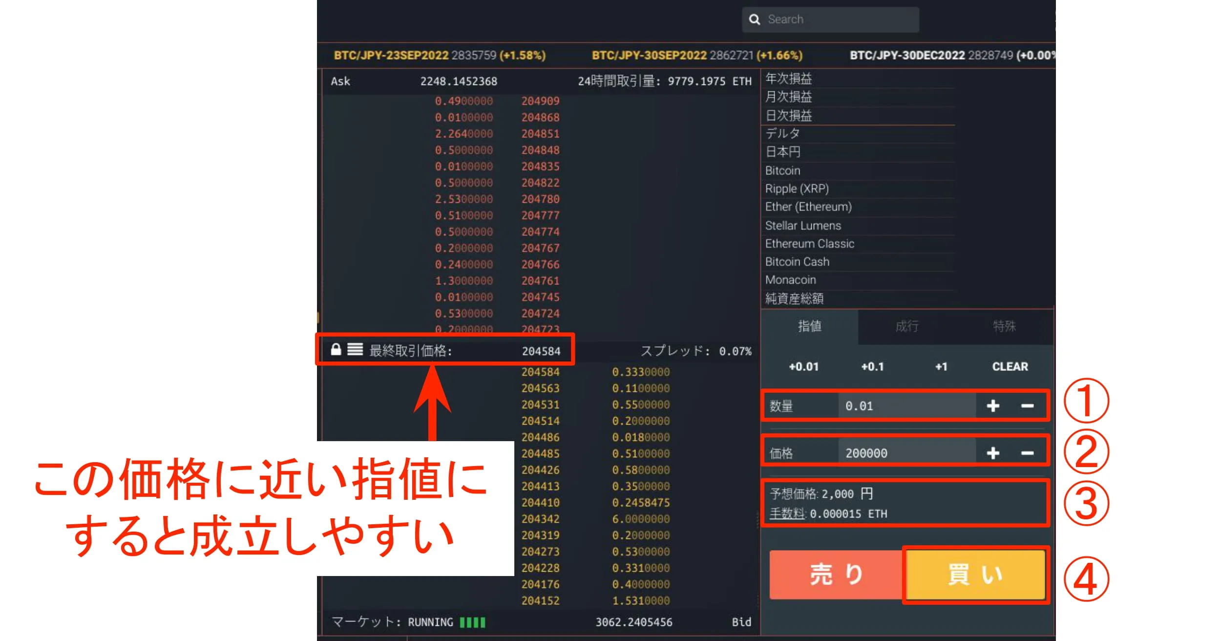 注文内容を入力する