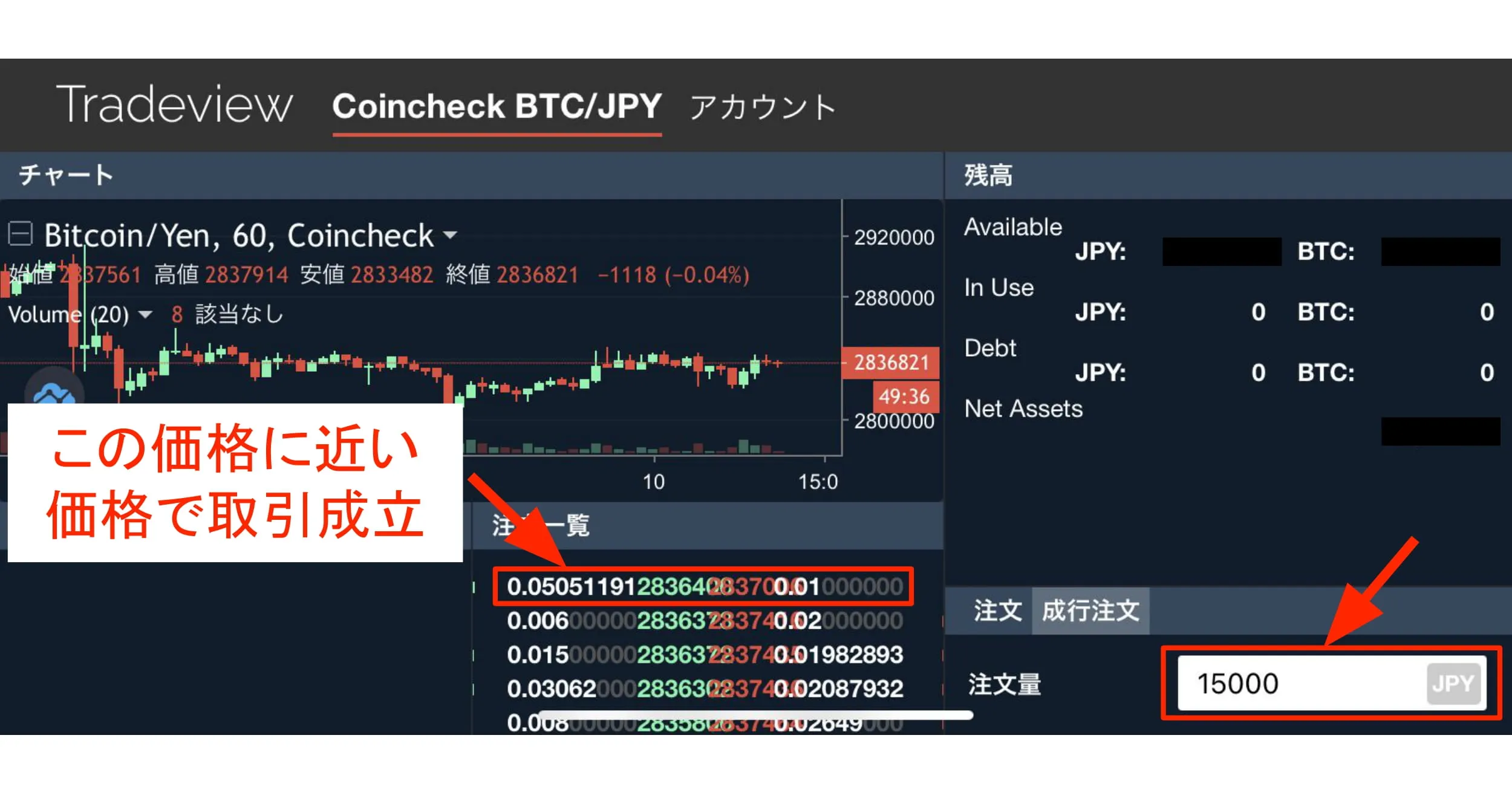 注文金額を入力する